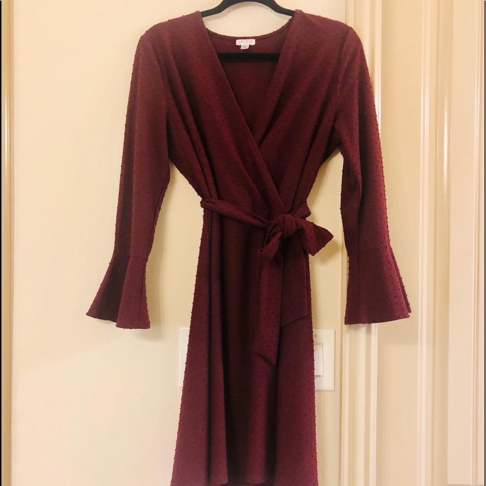 Spense 3/4 Sleeve Textured Knit Dress